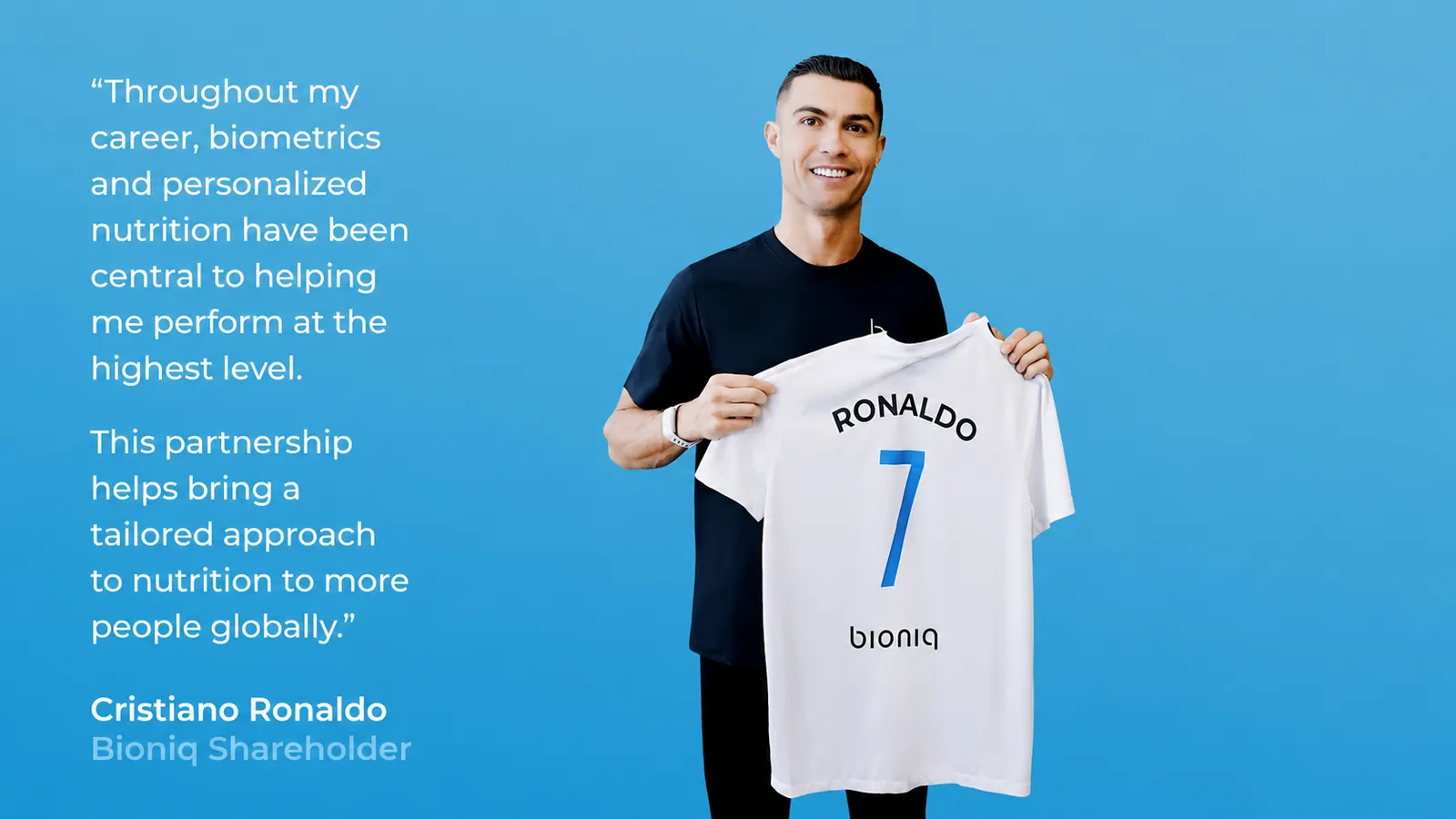 Cristiano Ronaldo — Bioniq shareholder